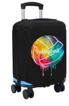 Чехол на чемодан S - Волейбол (Volleyball) черный №1