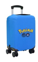 Чехол на чемодан M - Покемон (Pokemon) синий №2