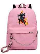 Рюкзак Призрачный гонщик (Ghost Rider) розовый с цепью №2