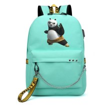 Рюкзак Кунг-фу панда По (Kung Fu Panda) бирюзовый с цепью №3