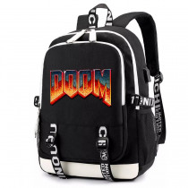 Рюкзак Дум (Doom) черный с USB-портом №2