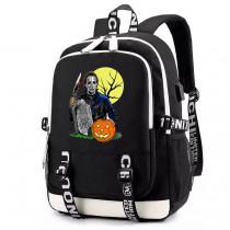 Рюкзак Майкл Майерс (Хэллоуин) черный с USB-портом №4