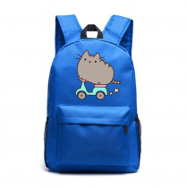 Рюкзак Кот Пушин на скутере синий №1
