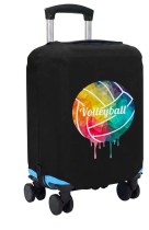 Чехол на чемодан M - Волейбол (Volleyball) черный №1