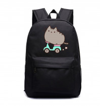 Рюкзак Кот Пушин на скутере черный №1