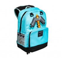 Рюкзак голубой с киркой из Майнкрафт - Minecraft