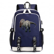 Рюкзак Динозавры (Jurassic Park) синий с USB-портом №3