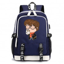 Рюкзак Гарри Поттер (Harry Potter) синий с USB-портом №6