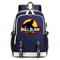 Рюкзак Кинг Конг (King Kong) синий с USB-портом №4