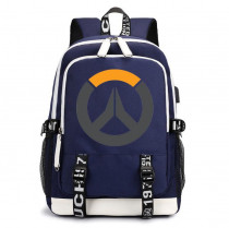 Рюкзак Овервотч (Overwatch) синий с USB-портом №8