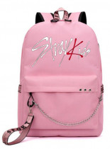 Рюкзак STRAY KIDS розовый с цепью №4