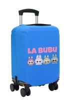 Чехол на чемодан S - Лабубу (Labubu) синий №2