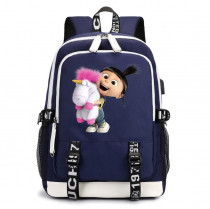 Рюкзак Агнес (Миньоны) синий с USB-портом №4