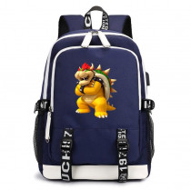 Рюкзак Боузер (Mario) синий с USB-портом №1