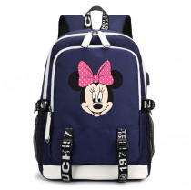 Рюкзак Минни Маус (Mickey Mouse) синий с USB-портом №4