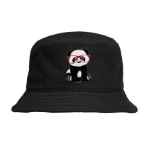 Панама Панда в очках черная №1