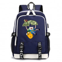 Рюкзак Фин и Джейк синий с USB-портом №2