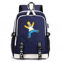 Рюкзак Гомер Симпсон (The Simpsons) синий с USB-портом №1