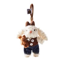 Плюшевый брелок - Зайчик с мишкой