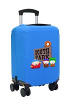 Чехол на чемодан M - Южный Парк (South Park) синий №1