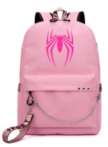Рюкзак Знак паука (Gven Stacy) розовый с цепью №2