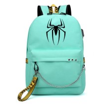 Рюкзак Паук - Майлз Моралес (Miles Morales) бирюзовый с цепью №2