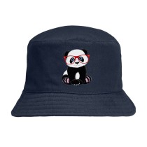 Панама Панда в очках синяя №1