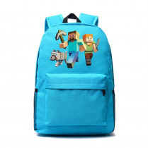 Рюкзак Майнкрафт (Minecraft) голубой №2