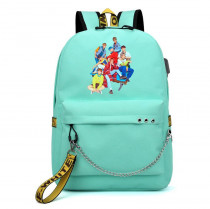 Рюкзак Атиз (Ateez) бирюзовый с цепью №2