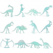 Набор фигурок скелеты динозавров 12 шт (светятся)