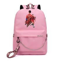 Рюкзак Роналду (Cristiano Ronaldo) розовый с цепью №3