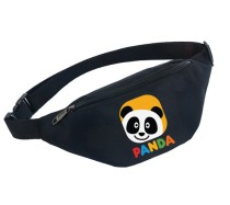 Поясная сумка с Медвежатами (Панда) черная №6