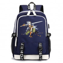Рюкзак Геншин Импакт Рэйзор (Genshin Impact) синий с USB-портом №1