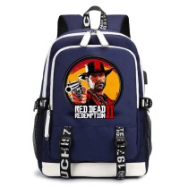 Рюкзак персонаж из игры Red Dead Redemption синий с USB-портом №1