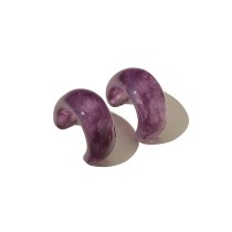 С-образные серьги из акрила (фиолетовые)