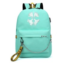 Рюкзак Гоуст - Ghost (Call of Duty)  бирюзовый с цепью №3