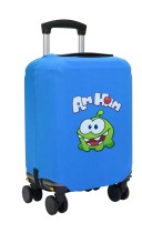 Чехол на чемодан L - Ам Ням (Om Nom) синий №1