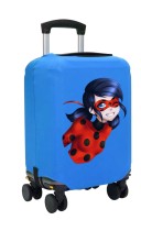 Чехол на чемодан S - Леди Баг (Lady Bug) синий №1