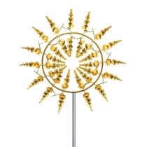 Металлическая Мельница Ветряк - золотистый