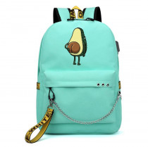 Рюкзак Авокадик бирюзовый с цепью №1