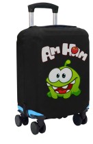 Чехол на чемодан S - Ам Ням (Om Nom) черный №1