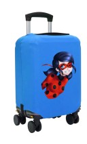Чехол на чемодан M - Леди Баг (Lady Bug) синий №1