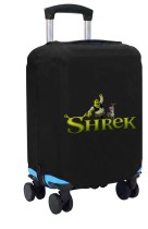 Чехол на чемодан S - Шрек (Shrek) черный №1