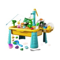 Игрушечная раковина с рыбками (10 рыб, желтая)
