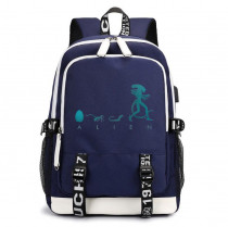 Рюкзак Чужой (alien) синий с USB-портом №2