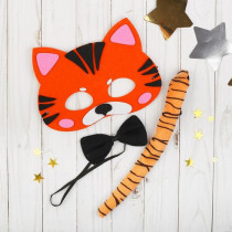 Карнавальный костюм "Тигр" маска, бабочка, хвост