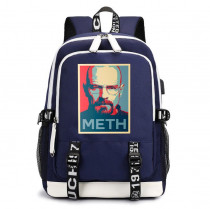 Рюкзак Во все тяжкие (Breaking Bad) синий с USB-портом №1