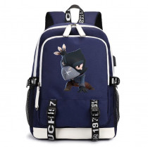 Рюкзак Браво Старс (Brawl Stars) синий с USB-портом №3