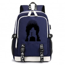 Рюкзак Игра престолов (Game of Thrones) синий с USB-портом №8