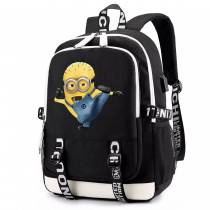 Рюкзак Миньон (Гадкий я) черный с USB-портом №5